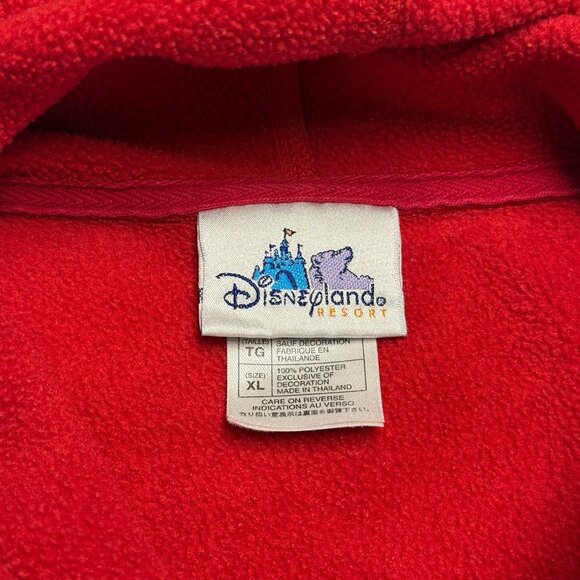 Vintage Disneyland Resorts Sweatshirt Adult XL Red Fleece Embroidered Disney - Picture 12 of 14